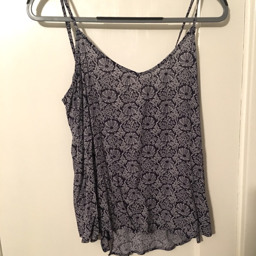 Blue and White Tank